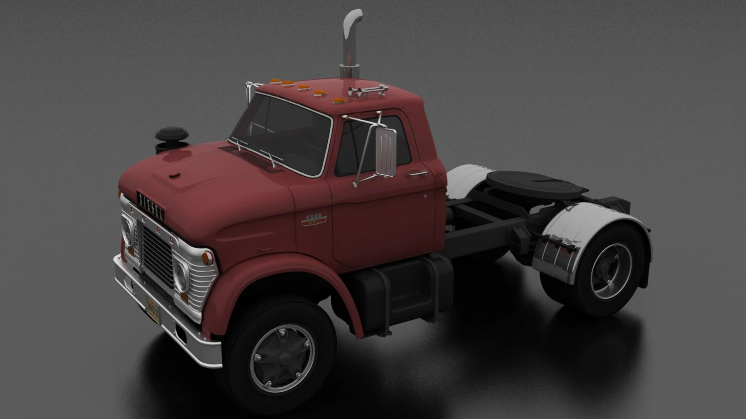 n-series n-950-d semi truck 1963 3D Model .c4d .max .obj .3ds .fbx .stl .blend 