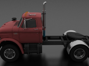 n-series n-950-d semi truck 1963 3D Model