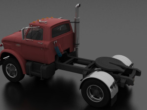 n-series n-950-d semi truck 1963 3D Model