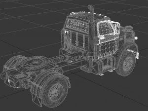 n-series n-950-d semi truck 1963 3D Model
