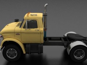 n-series n-950-d semi truck 1966 3D Model