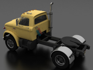 n-series n-950-d semi truck 1966 3D Model