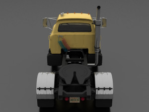 n-series n-950-d semi truck 1966 3D Model