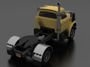 n-series n-950-d semi truck 1966 3D Model