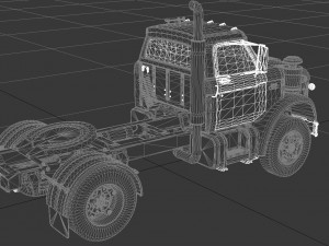 n-series n-950-d semi truck 1966 3D Model