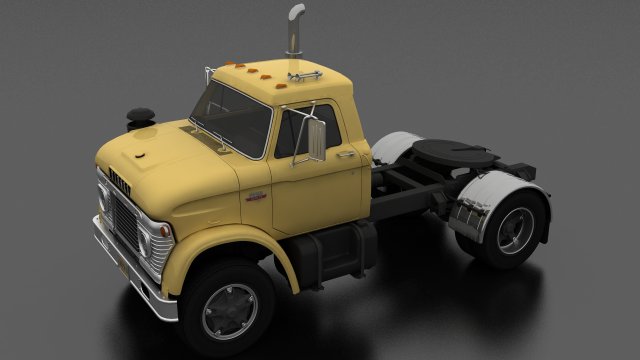 n-series n-950-d semi truck 1966 3D Model .c4d .max .obj .3ds .fbx .stl .blend 