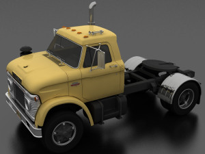 n-series n-950-d semi truck 1966 3D 模型