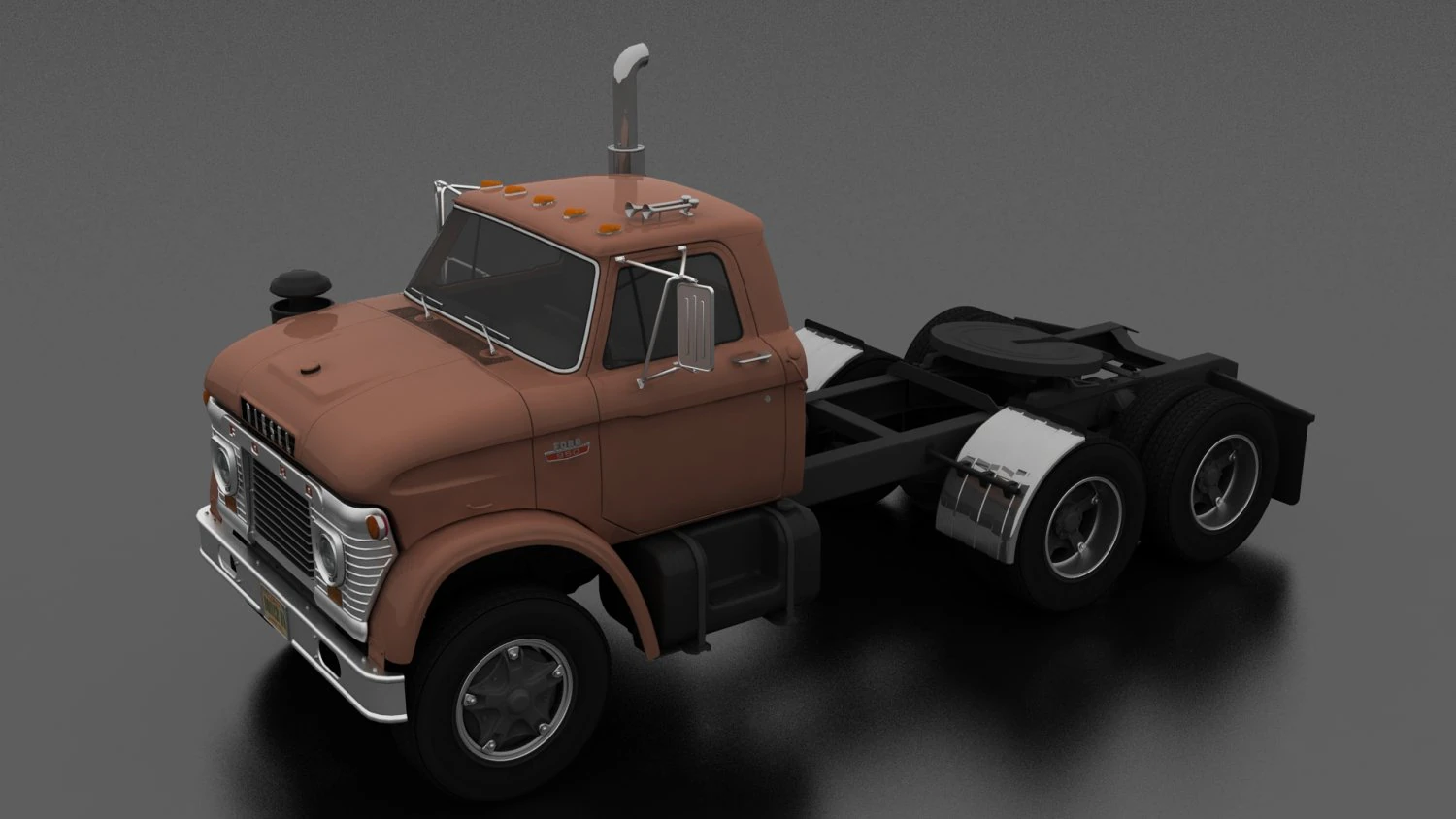 n-series nt-950-d semi truck 1963 3D Model .c4d .max .obj .3ds .fbx .stl .blend 