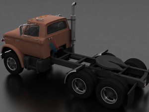 n-series nt-950-d semi truck 1963 3D 模型