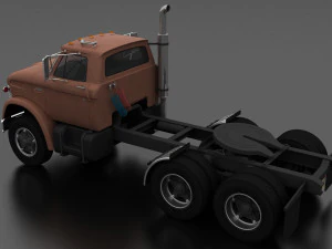 n-series nt-950-d semi truck 1963 3D Model