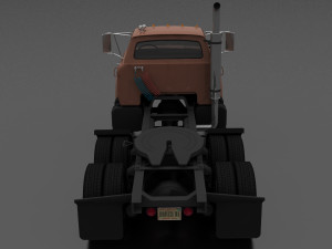 n-series nt-950-d semi truck 1963 3D 模型