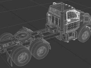 n-series nt-950-d semi truck 1963 3D Model