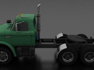 n-series nt-950-d semi truck 1966 Modelo 3D