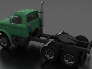 n-series nt-950-d semi truck 1966 Modelo 3D