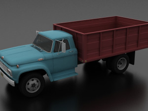 f-series f-600 grain truck 1963 3D Model