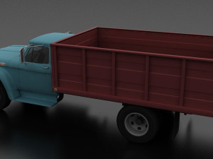 f-series f-600 grain truck 1963 3D Model