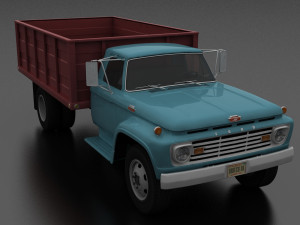 f-series f-600 grain truck 1963 3D Model
