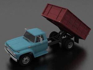 f-series f-600 grain truck 1963 3D Model