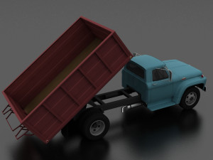 f-series f-600 grain truck 1963 3D Model
