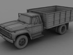 f-series f-600 grain truck 1963 3D Model