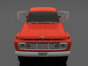 f-series f-600 truck chassis 1963 3D Model