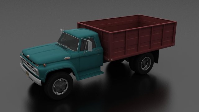 f-series f-700 grain truck 1965 Modelo 3D .c4d .max .obj .3ds .fbx .stl .blend 