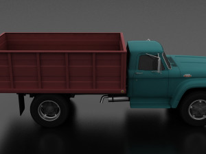 f-series f-700 grain truck 1965 Modelo 3D