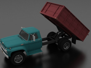 f-series f-700 grain truck 1965 Modelo 3D