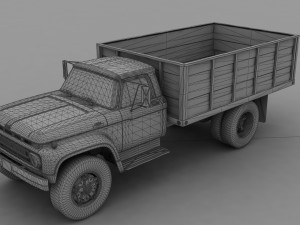 f-series f-700 grain truck 1965 Modelo 3D