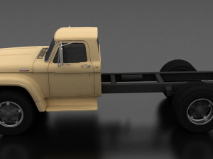 f-series f-700 truck chassis 1965 3D 모델