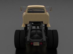 f-series f-700 truck chassis 1965 3D 모델