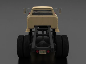 f-series f-700 truck chassis 1965 3D Model