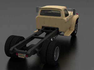 f-series f-700 truck chassis 1965 3D Model