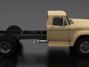 f-series f-700 truck chassis 1965 3D Model