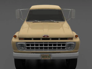 f-series f-700 truck chassis 1965 3D Model