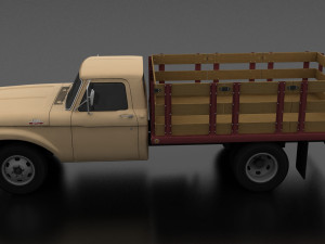 f-series f-350 flatbed truck 1964 Modelo 3D