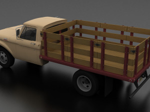 f-series f-350 flatbed truck 1964 Modelo 3D