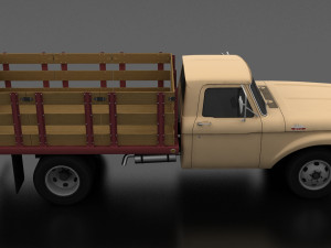 f-series f-350 flatbed truck 1964 Modelo 3D