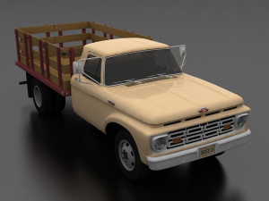 f-series f-350 flatbed truck 1964 Modelo 3D