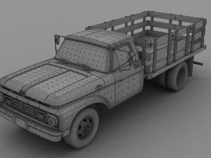 f-series f-350 flatbed truck 1964 Modelo 3D