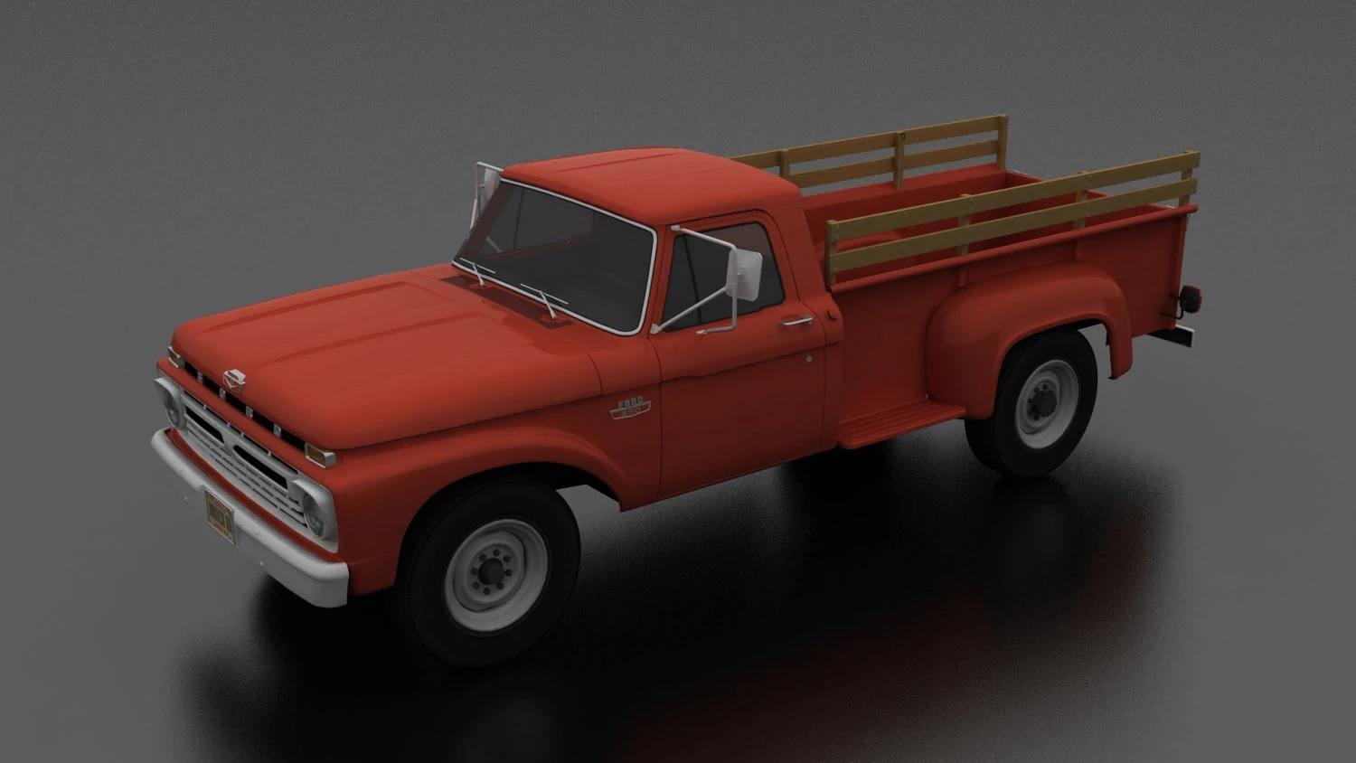 f-series f-350 flareside pickup 1966 3D Model .c4d .max .obj .3ds .fbx .stl .blend 