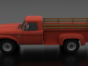 f-series f-350 flareside pickup 1966 Modèle 3D