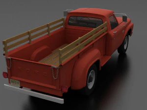 f-series f-350 flareside pickup 1966 3D Model