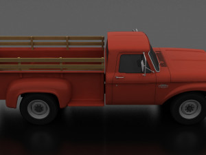 f-series f-350 flareside pickup 1966 Modèle 3D
