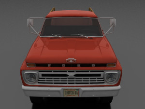f-series f-350 flareside pickup 1966 Modèle 3D
