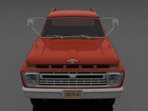 f-series f-350 flareside pickup 1966 3D Model