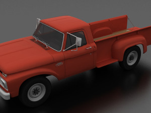 f-series f-350 flareside pickup 1966 Modèle 3D