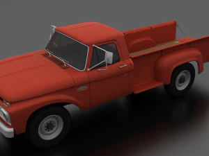 f-series f-350 flareside pickup 1966 3D Model
