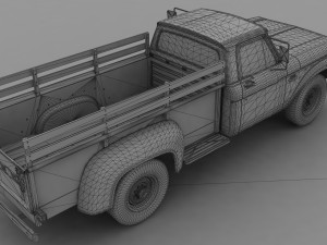 f-series f-350 flareside pickup 1966 Modèle 3D