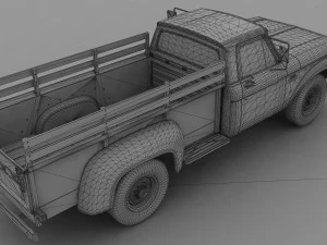 f-series f-350 flareside pickup 1966 3D Model